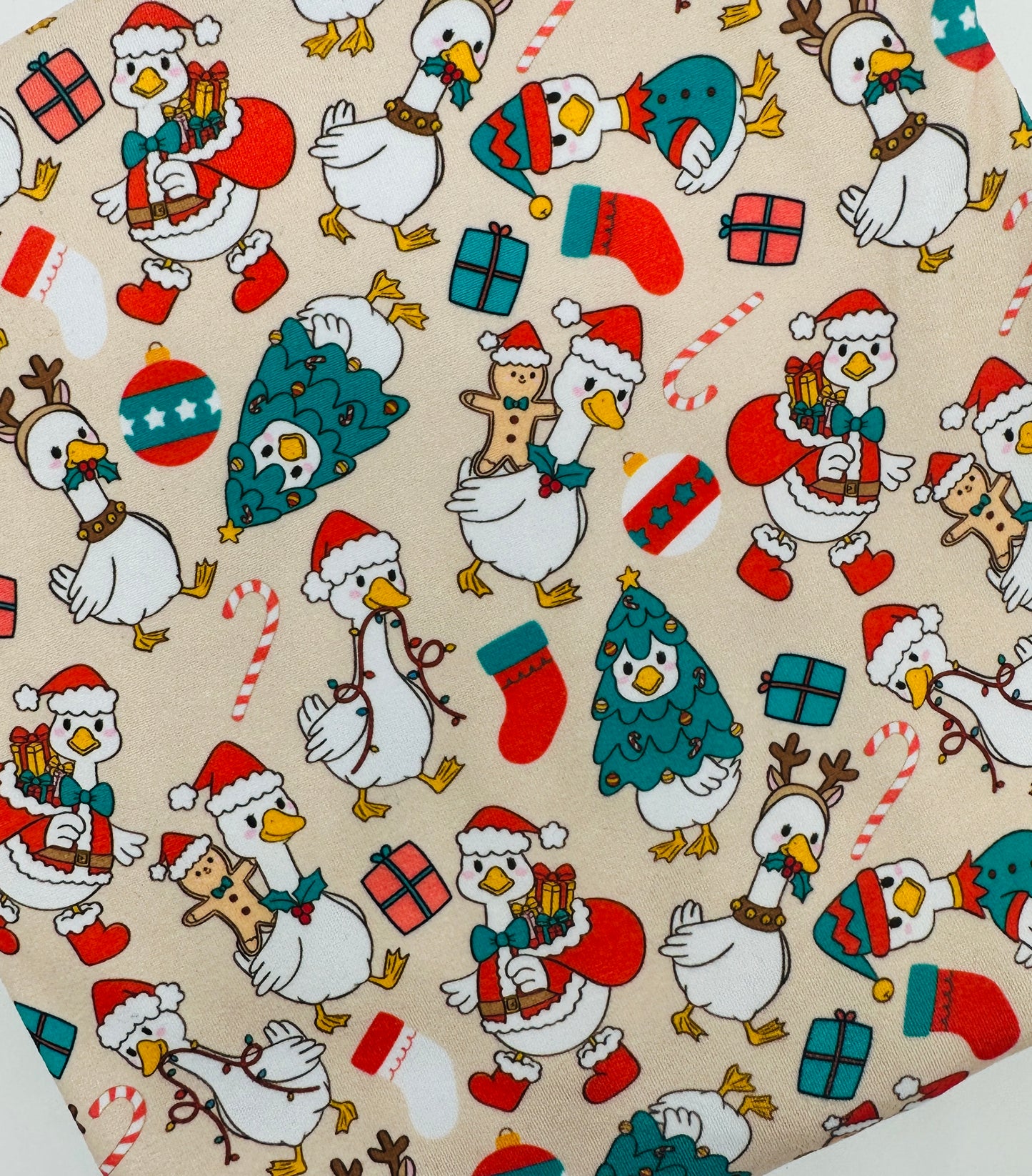 Ready to Ship DBP Santa Christmas Goose makes great bows, head wraps, bummies, and more.