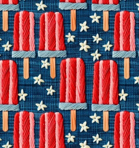 Fourth of July Ice Cream Bullet, DBP, Rib Knit, Velvet, Cotton Like Knits + other fabrics