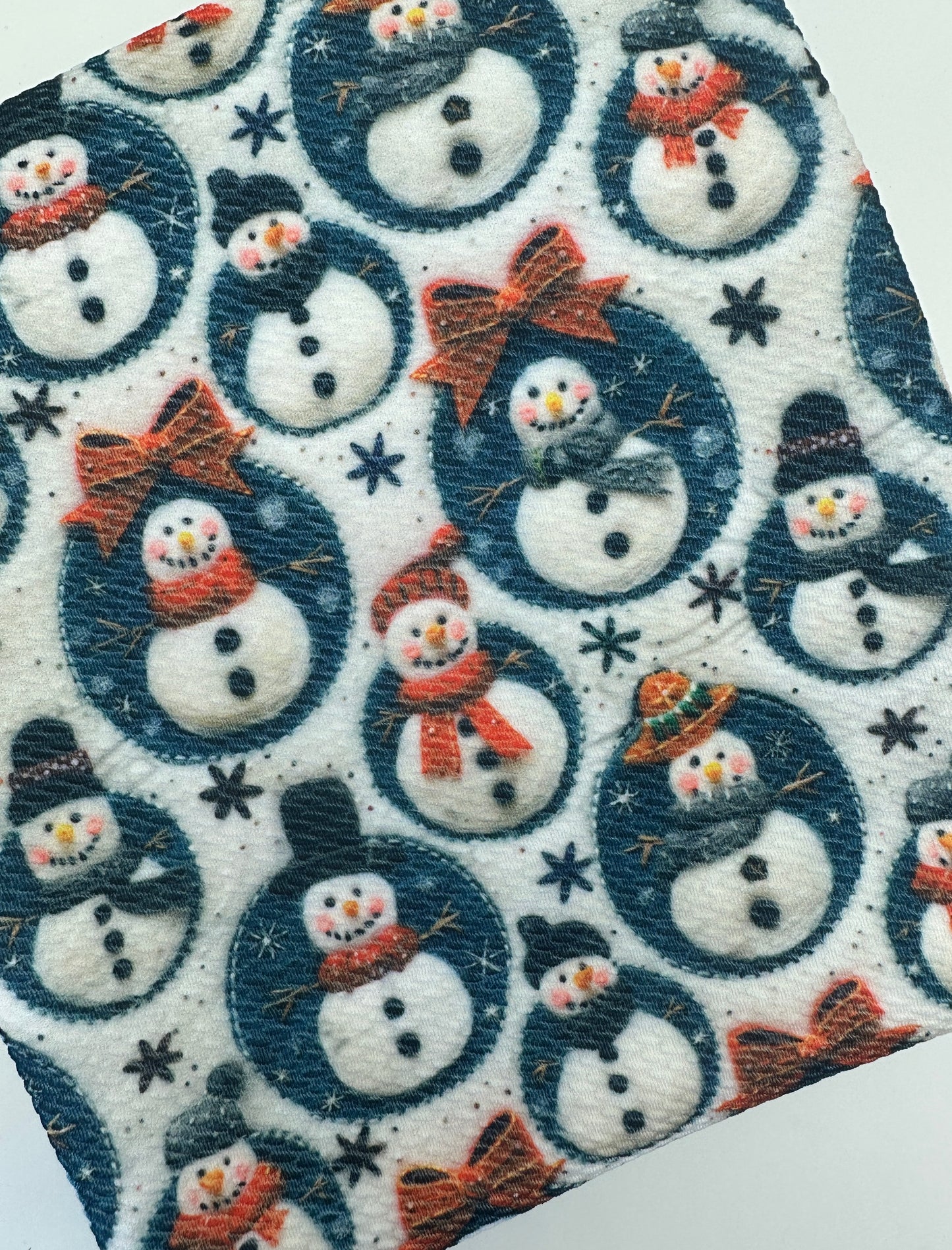 Ready to Ship Bullet Faux Felt Christmas Snowman makes great bows, head wraps, bummies, and more.