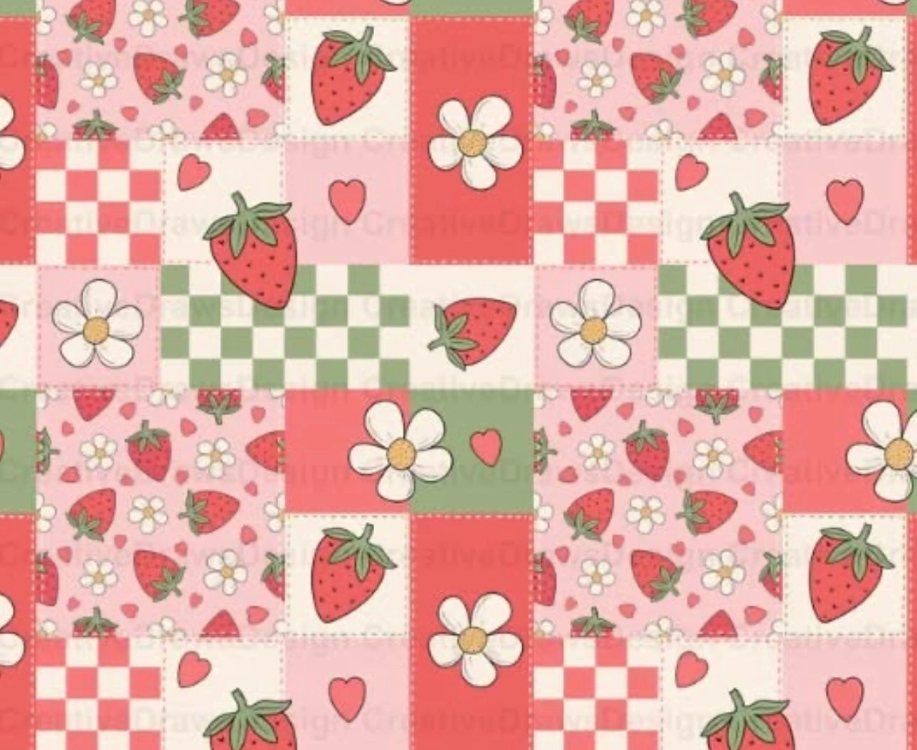 Strawberry Fruit Floral Patchwork Bullet, DBP, Rib Knit, Velvet, Cotton Like Knits + other fabrics