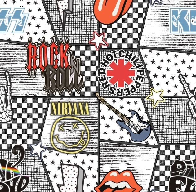 Patchwork Rock Bands Bullet, DBP, Rib Knit, Velvet, Cotton Like Knits + other fabrics (Copy)