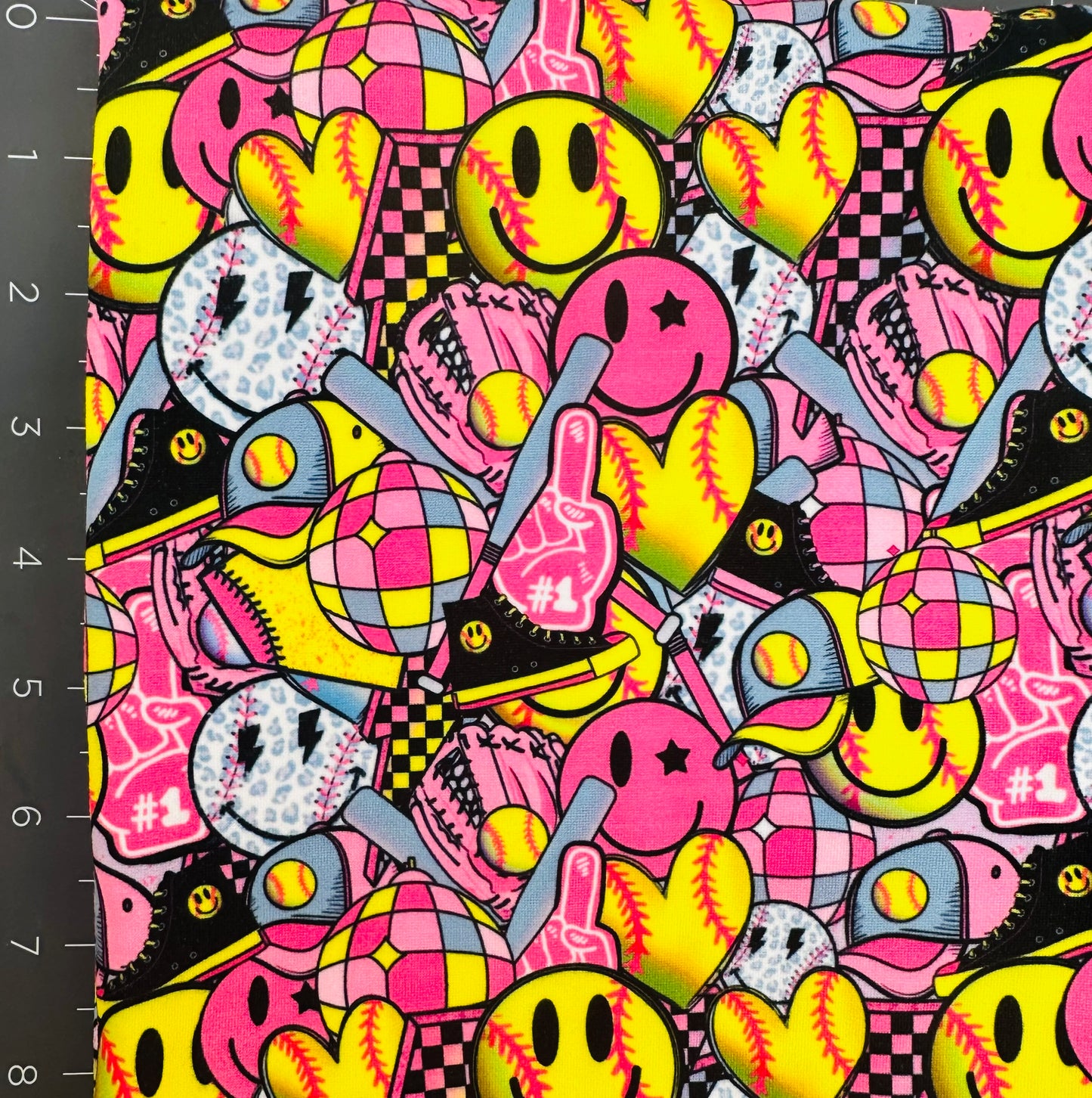 Hot Pink Softball Party Bullet, DBP, Rib Knit, Velvet, Cotton Like Knits + other fabrics