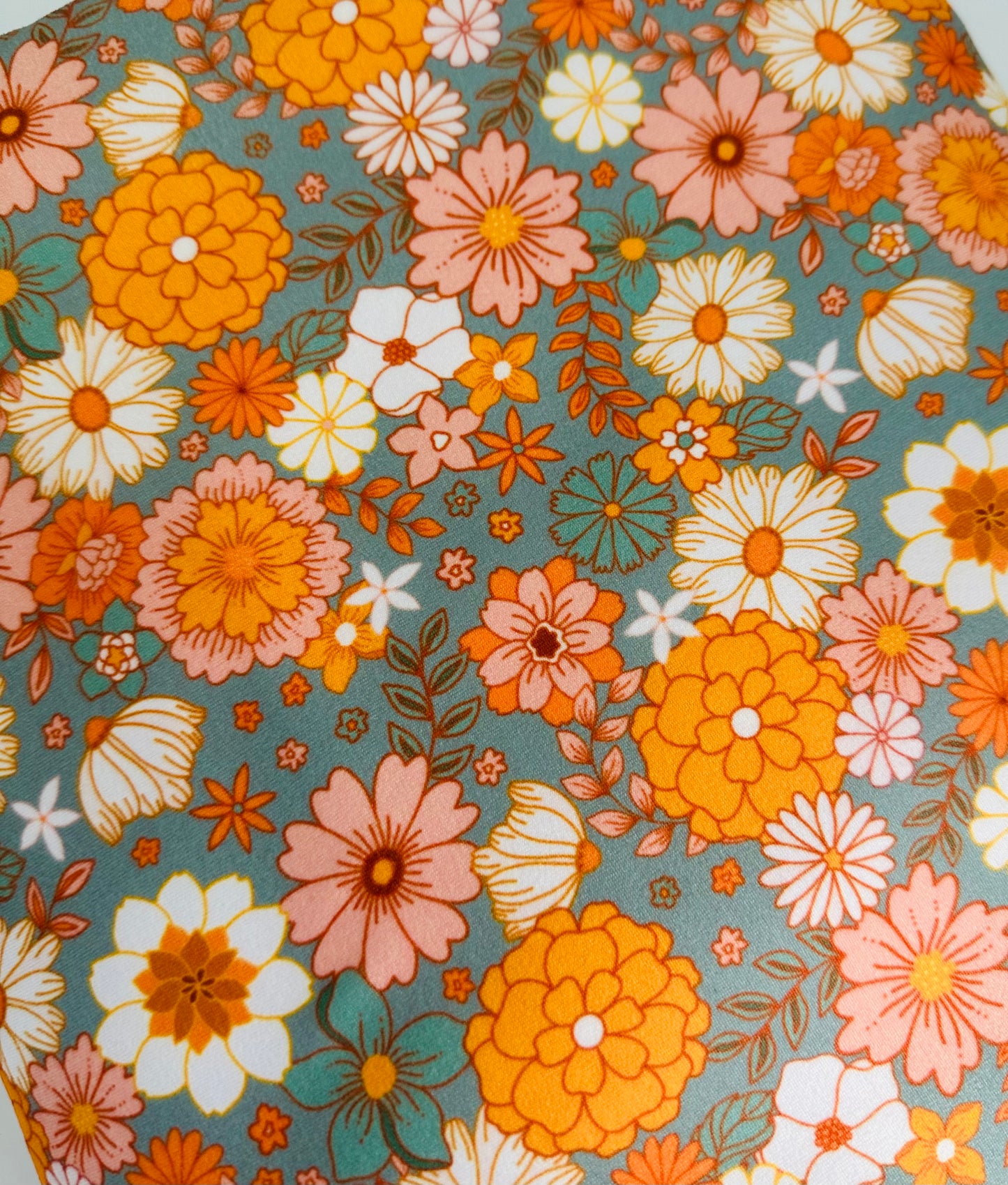 Dusty Blue, White, Pink and Yellow Floral Bullet, DBP, Rib Knit, Velvet, Cotton Like Knits + other fabrics