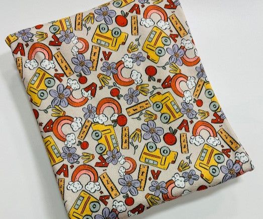 Back to School Floral Bullet, DBP, Rib Knit, Velvet, Cotton Like Knits + other fabrics