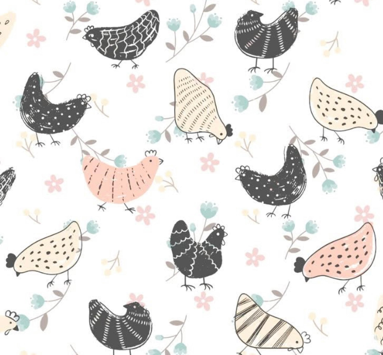 Spring Floral Chickens Bullet, DBP, Rib Knit, Velvet, Cotton Like Knits + other fabrics