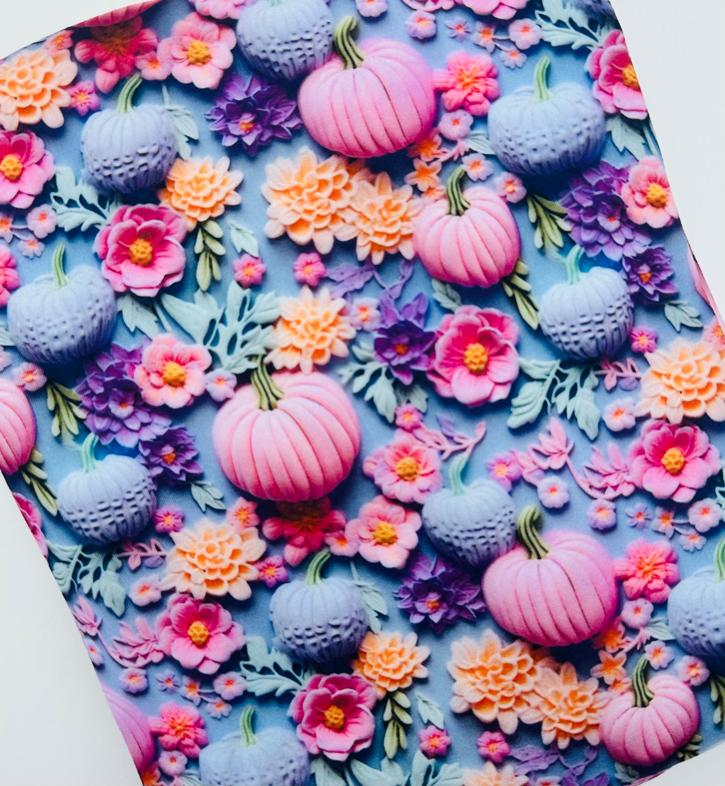 Faux 3D Lavender Fall Pumpkins Bullet, DBP, Rib Knit, Velvet, Cotton Like Knits + other fabrics