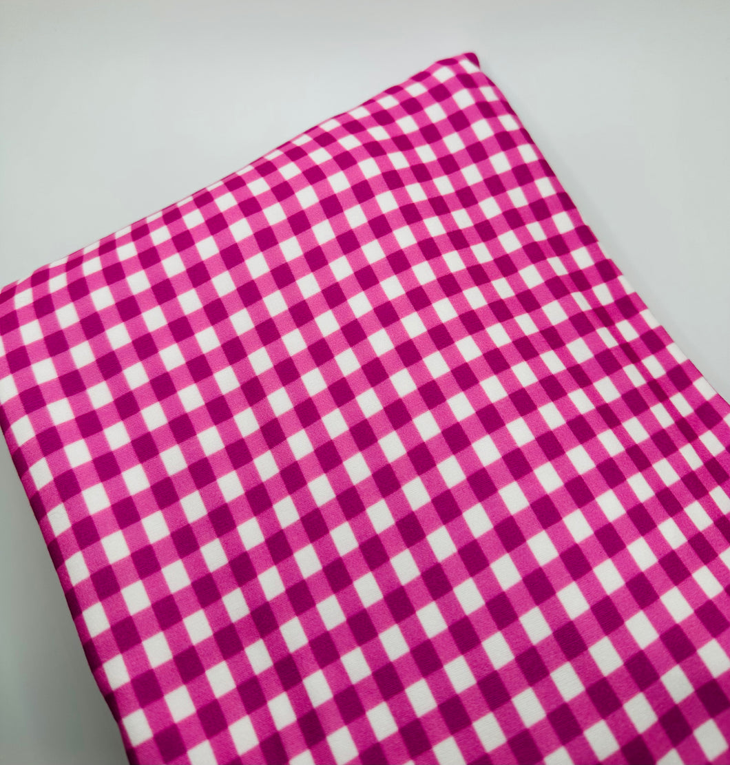 Ready to Ship Velvet Fuchsia and White Gingham Plaid Shapes makes great bows, head wraps, bummies, and more.