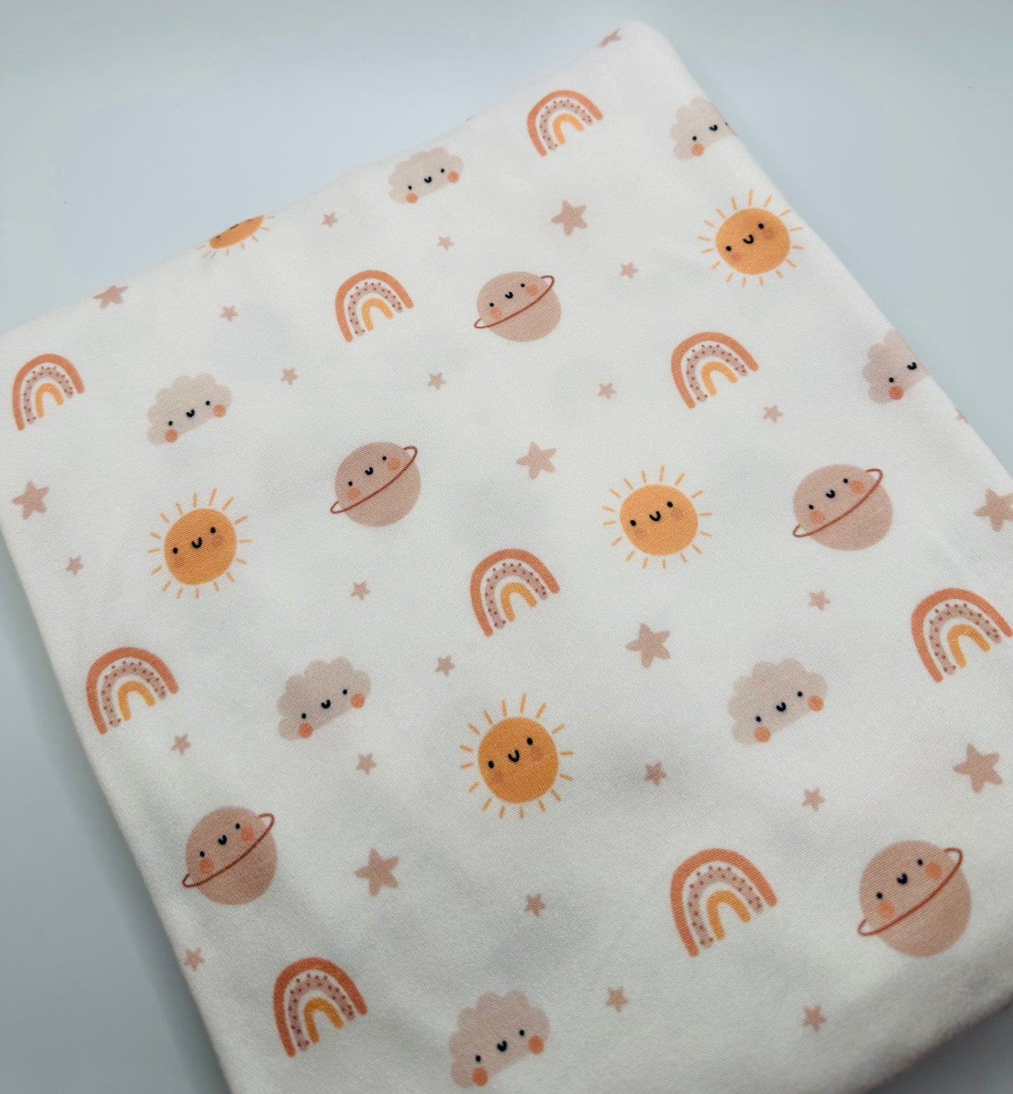 Ready to Ship DBP Baby Boho Print Rainbow Seasons makes great bows, head wraps, bummies, and more.