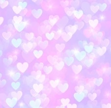Magical Pastel Purple, Pink, and Lavender Shapes Valentine Hearts Bullet, DBP, Rib Knit, Velvet, Cotton Like Knits + other fabrics