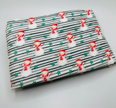 Ready to Ship Velvet Striped Snowman Christmas makes great bows, head wraps, bummies, and more.