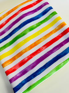 Ready to Ship Bullet Distressed Rainbow Stripes Shapes makes great bows, head wraps, bummies, and more.