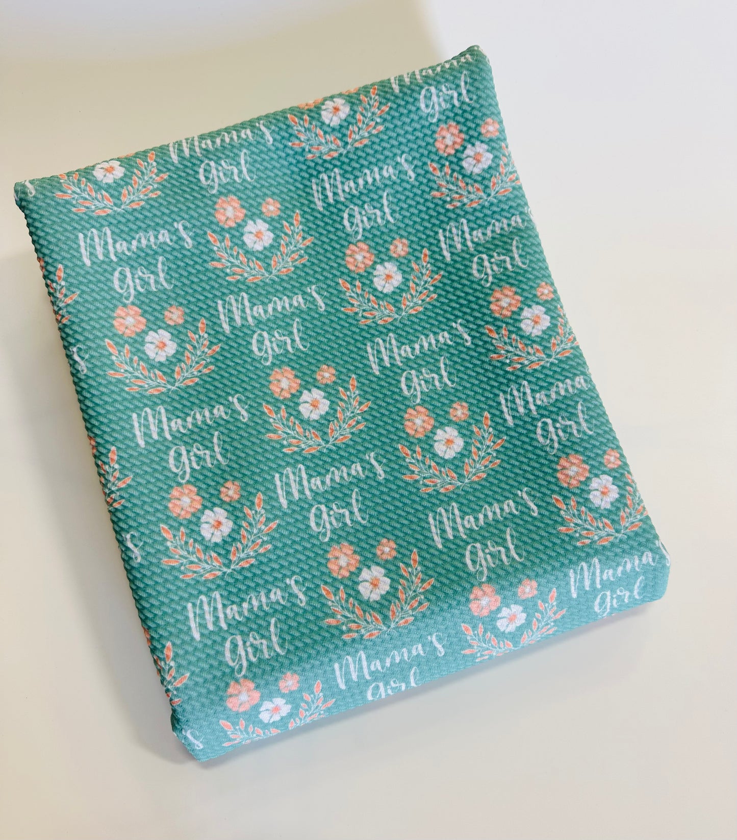 Ready to Ship Bullet Mama's Girl Sage Pink White Floral Title makes great bows, head wraps, bummies