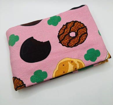 Ready to Ship Cotton Lycra Girl Scout Cookies Food Girl Prints makes great bows, head wraps, bummies, and more.