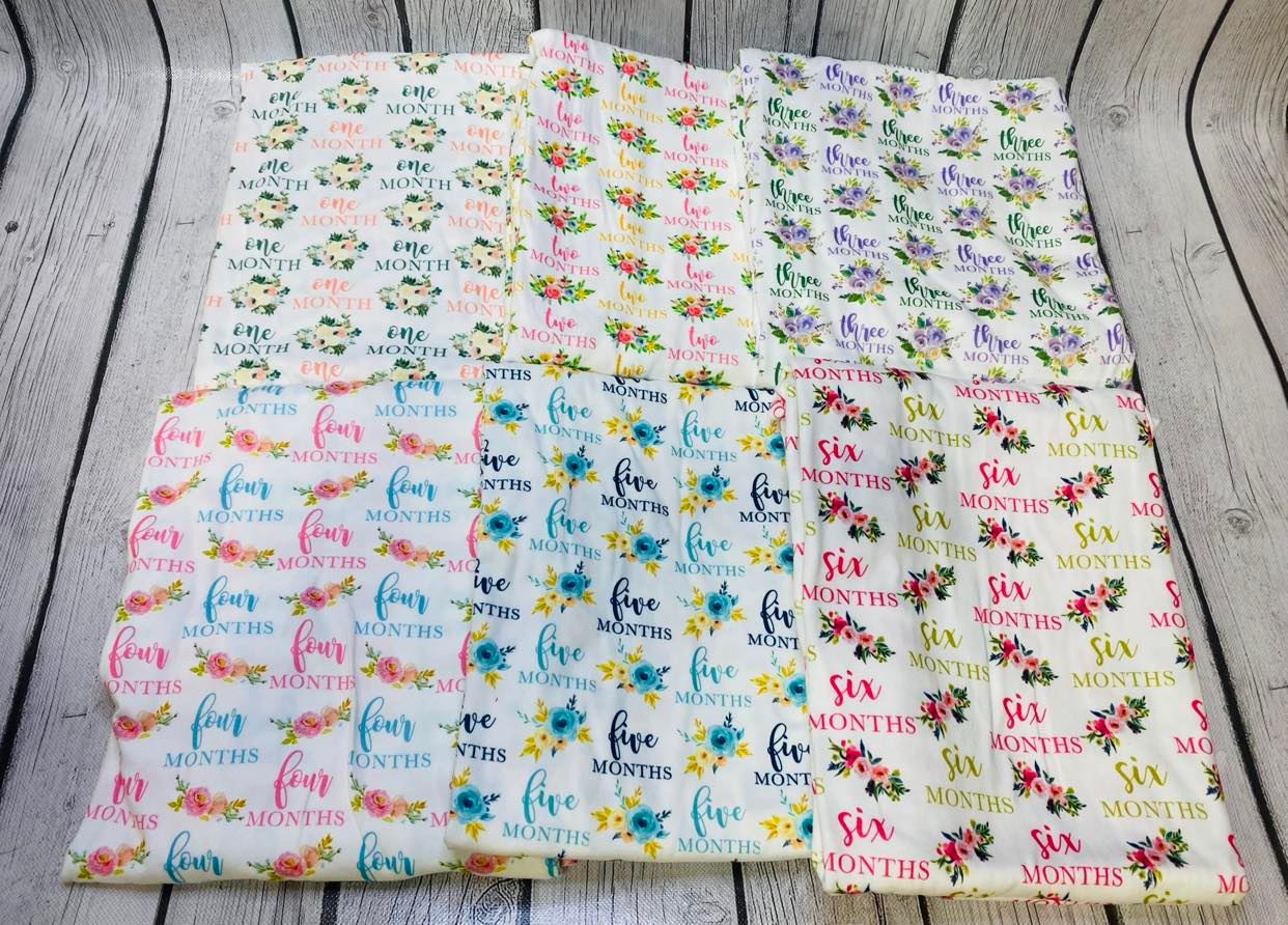 Ready To Ship DBP Milestone One Month to One Year Floral Bundles makes great bows, head wraps, bummies, and more.