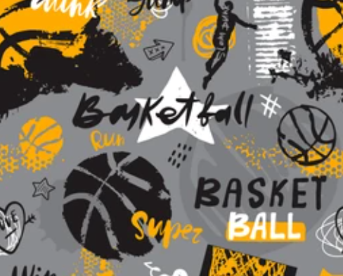 Pre-Order Basketball Dribble & Jump Sports/Teams Career Boys Print Bullet, DBP, Rib Knit, Cotton Lycra + other fabrics