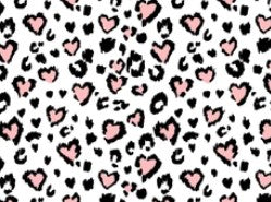 Pre-Order Pink Cheetah Hearts Animals Shapes Bullet, DBP, Rib Knit, Cotton Lycra + other fabrics