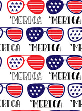 Load image into Gallery viewer, Pre-Order Bullet, DBP, Velvet and Rib Knit fabric Fourth of July &#39;MERICA makes great bows, head wraps, bummies, and more.