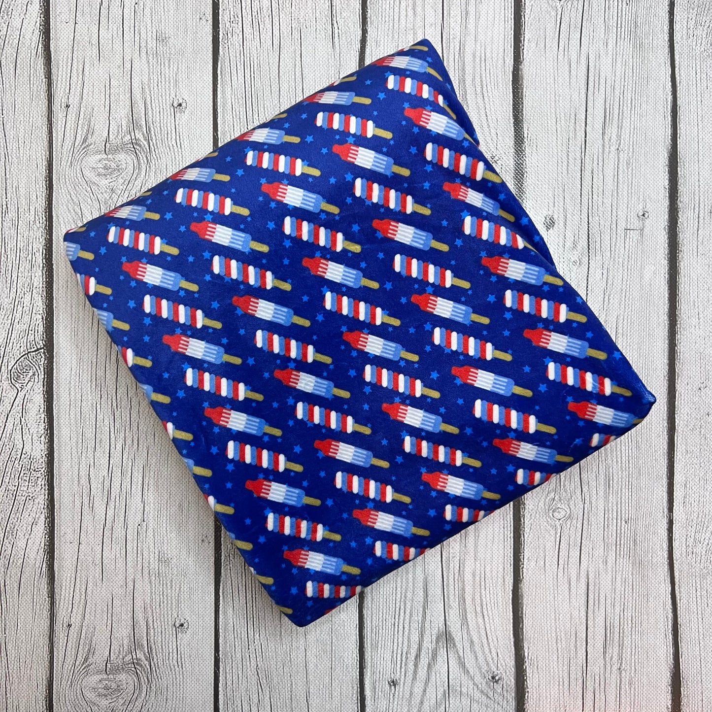 Ready to Ship Velvet Fourth of July Bomb Pop Food makes great bows, head wraps, bummies, and more.