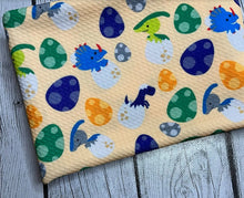 Load image into Gallery viewer, Pre-Order Yellow Cartoon Dinosaurs Animals Boy Prints Bullet, DBP, Rib Knit, Cotton Lycra + other fabrics