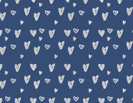 Pre-Order Navy Silver Hearts Shapes Valentine Bullet, DBP, Rib Knit, Cotton Lycra + other fabrics