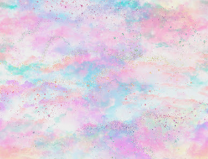 Pre-Order Watercolor Sky Clouds Paint Splat Bullet, DBP, Rib Knit, Cotton Lycra + other fabrics