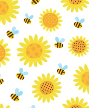 Load image into Gallery viewer, Pre-Order Sunflower Honeybees Floral Animals Bullet, DBP, Rib Knit, Cotton Lycra + other fabrics