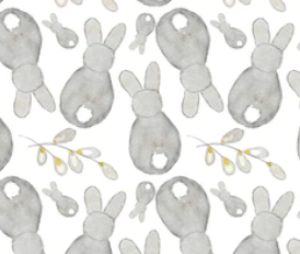 Pre-Order Vintage Easter Bunny Animals Bullet, DBP, Rib Knit, Cotton Lycra + other fabrics
