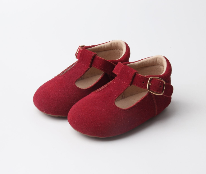 Cranberry Suede T-Bars Shoes