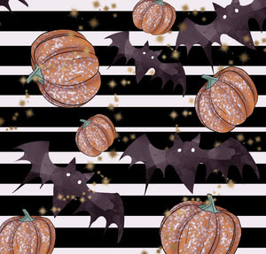 Pre-Order Bullet, DBP, Velvet and Rib Knit Striped Halloween Pumpkins & Bats makes great bows, head wraps, bummies, and more.