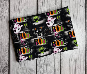Pre-Order Bullet, DBP, Velvet and Rib Knit Halloween Boo Haunted House makes great bows, head wraps, bummies, and more.