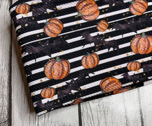 Load image into Gallery viewer, Pre-Order Bullet, DBP, Velvet and Rib Knit Striped Halloween Pumpkins &amp; Bats makes great bows, head wraps, bummies, and more.