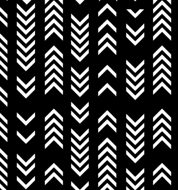 Pre-Order Black and White Boho Arrow Shapes Bullet, DBP, Rib Knit, Cotton Lycra + other fabrics