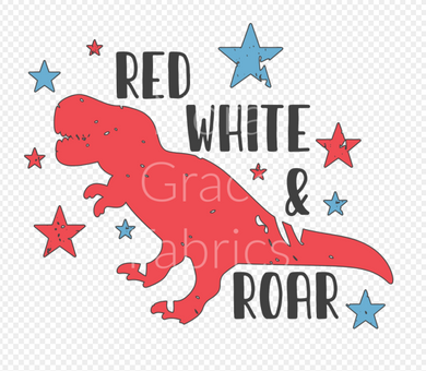Sublimation-Fourth of July Red, White & Roar Dinosaur T-shirts, Sweatshirts, Mugs and much more!!