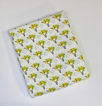 Load image into Gallery viewer, Pre-Cut Bullet Fabric Strips Vintage Sunflower Floral Boho Skull Western for headwraps, bows on nylons or clips 5.5-6x60