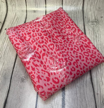 Load image into Gallery viewer, Ready to Ship Distressed Fabric Red Cheetah Animals makes great bows, head wraps, bummies, and more.