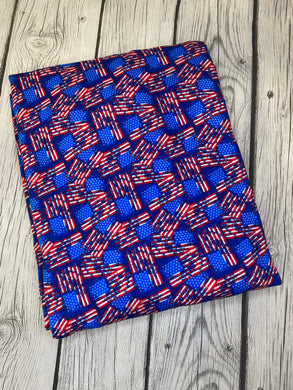 Pre-Order Bullet, DBP, Velvet and Rib Knit fabric Fourth of July American Flag makes great bows, head wraps, bummies, and more.