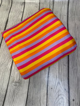Load image into Gallery viewer, Pre-Order Bright Summer Stripes Shapes Bullet, DBP, Rib Knit, Cotton Lycra + other fabrics