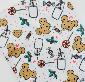 Christmas Cookies & Milk Food Bundle Characters in White, Sage, Tan or Blue Bullet, DBP, Rib Knit + other fabrics