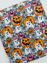 Load image into Gallery viewer, Made to Order Daisy Floral Fall Pumpkins &amp; Ghost Halloween Bullet, DBP, Rib Knit + other fabrics