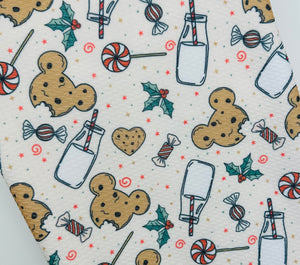 Christmas Cookies & Milk Food Bundle Characters in White, Sage, Tan or Blue Bullet, DBP, Rib Knit + other fabrics