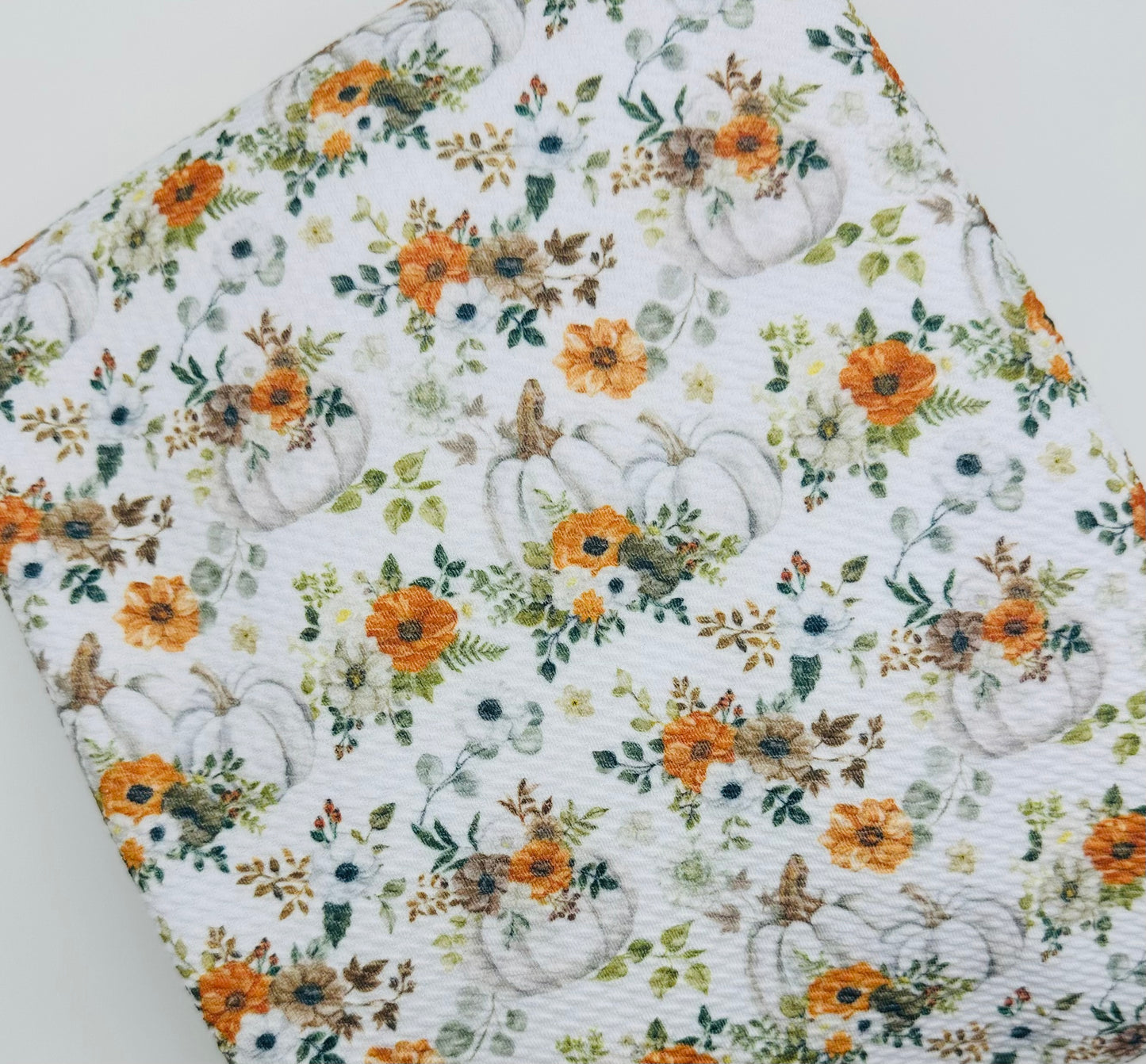 Ready to Ship Bullet Fancy Fall Pumpkin Floral makes great bows, head wraps, bummies, and more.
