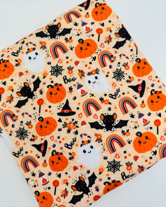 Made to Order Boho Halloween Boo Rainbow Fall Season Bullet, DBP, Rib Knit + other fabrics