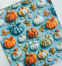 Load image into Gallery viewer, Made to Order Sparkly Inspired 3D Fall Pumpkins Bullet, DBP, Rib Knit + other fabrics