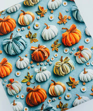 Load image into Gallery viewer, Made to Order Sparkly Inspired 3D Fall Pumpkins Bullet, DBP, Rib Knit + other fabrics