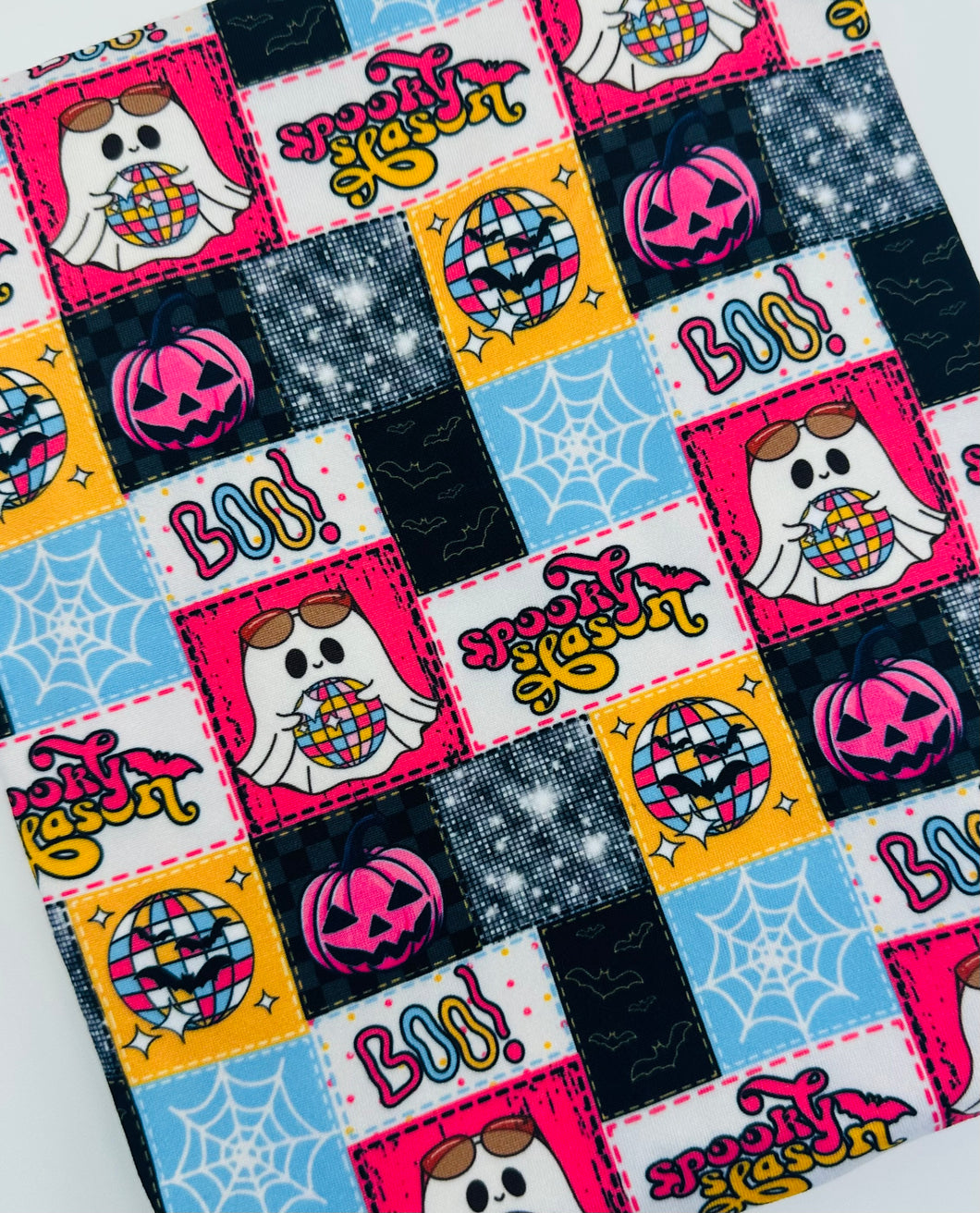 Made to Order Patchwork Disco Halloween Party Bullet, DBP, Rib Knit + other fabrics