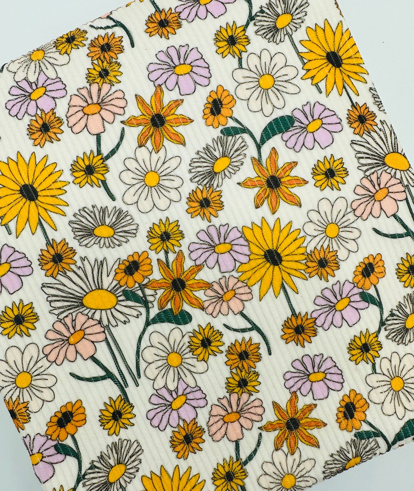 Ready to Ship Corduroy Fall Wildflowers makes great bows, head wraps, bummies, and more.