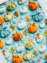 Load image into Gallery viewer, Made to Order Sparkly Inspired 3D Fall Pumpkins Bullet, DBP, Rib Knit + other fabrics