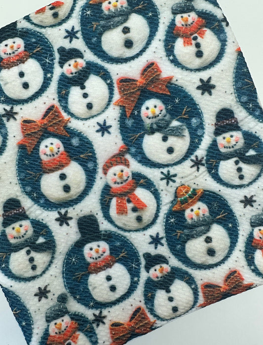 Ready to Ship Bullet Faux Felt Christmas Snowman makes great bows, head wraps, bummies, and more.