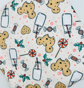 Christmas Cookies & Milk Food Bundle Characters in White, Sage, Tan or Blue Bullet, DBP, Rib Knit + other fabrics