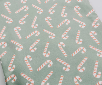 Pre-Order Pastel Christmas Candy Cane Bullet, DBP, Rib Knit, Cotton Lycra + other fabrics